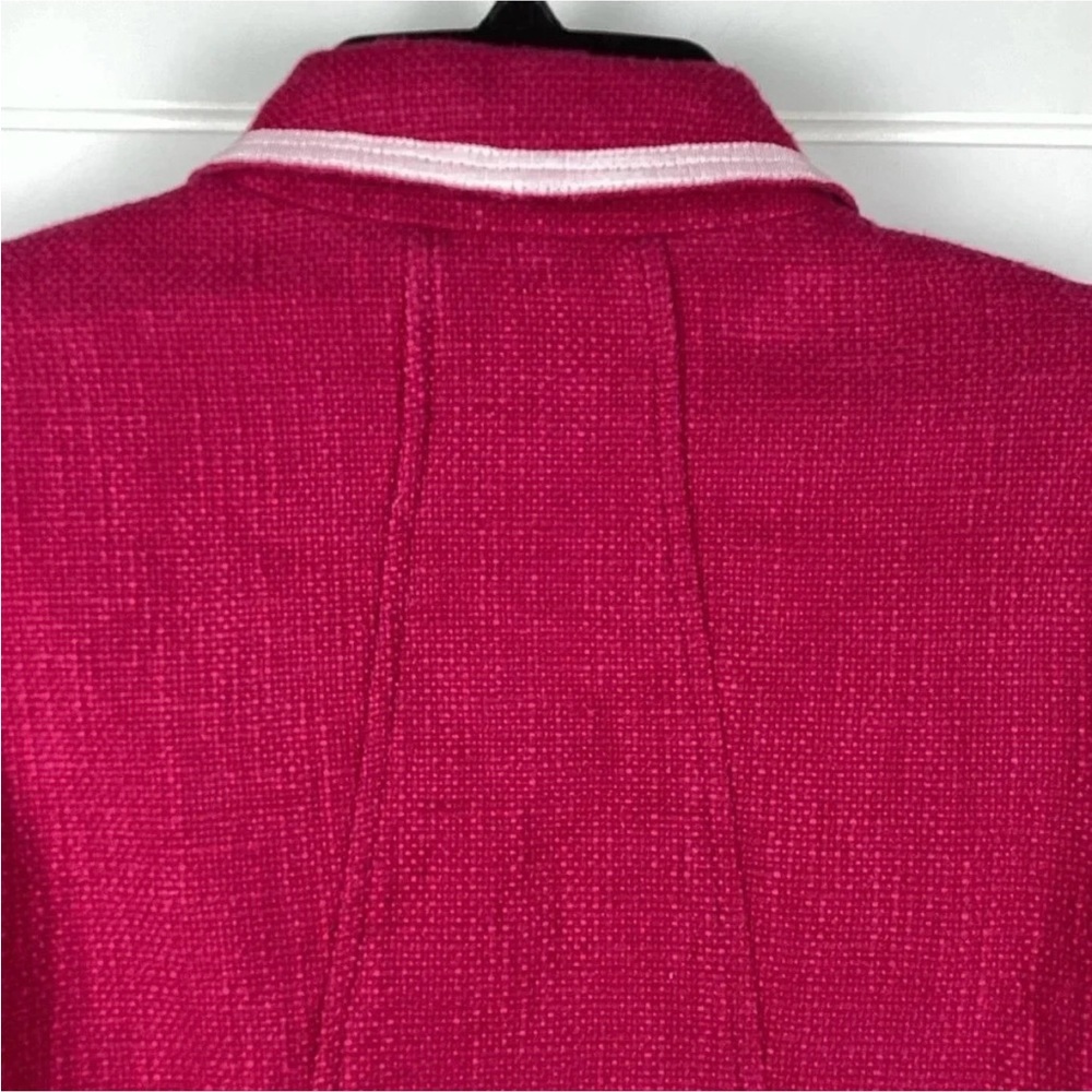 Tommy Hilfiger Pink Blazer Jacketet Size Medium 100% Cotton - Picture 6 of 9